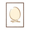 Brainchild Egg Line Poster, Dark Wood Frame A5, White Background