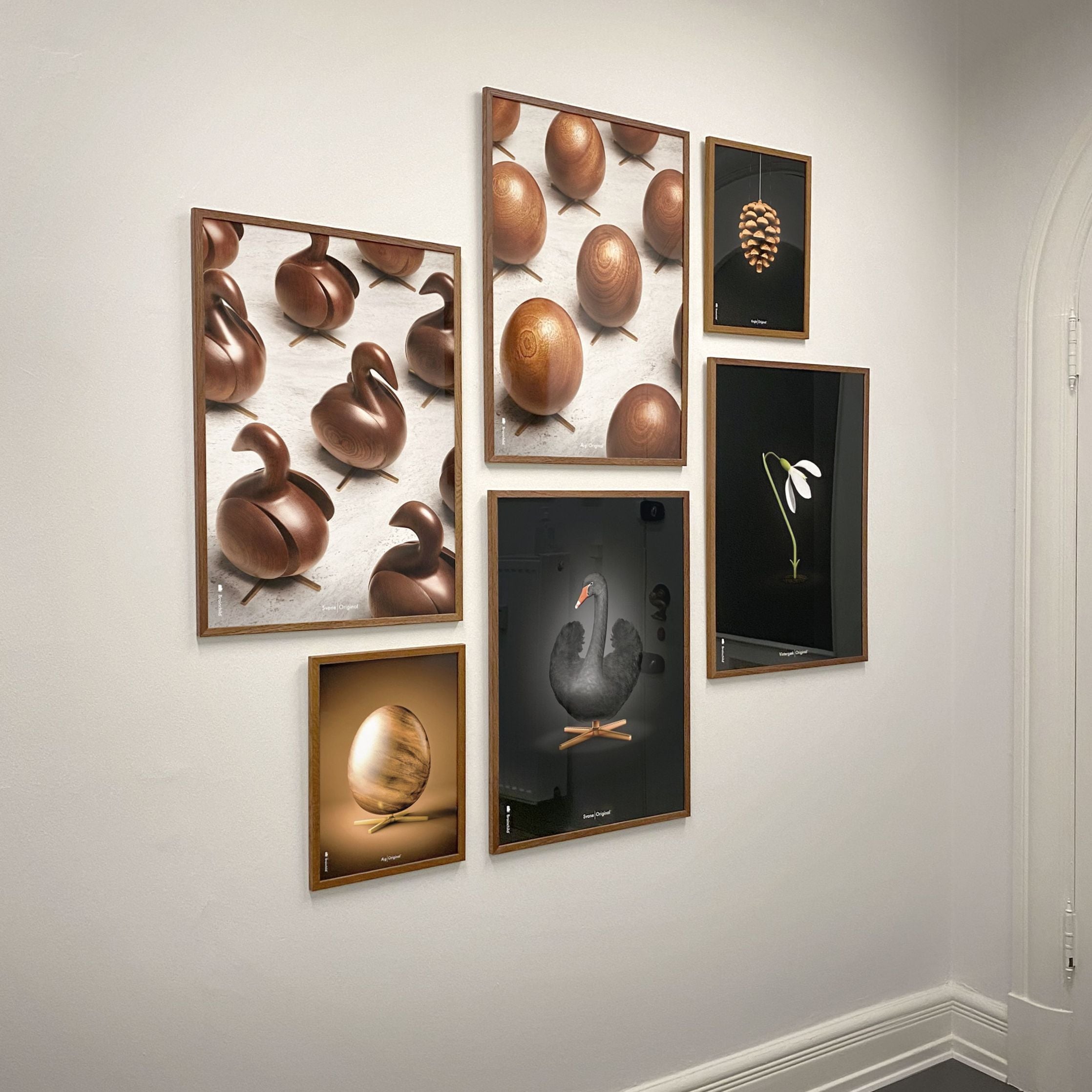 Brainchild Egg Parade Poster, Frame Made Of Light Wood, 30x40 Cm