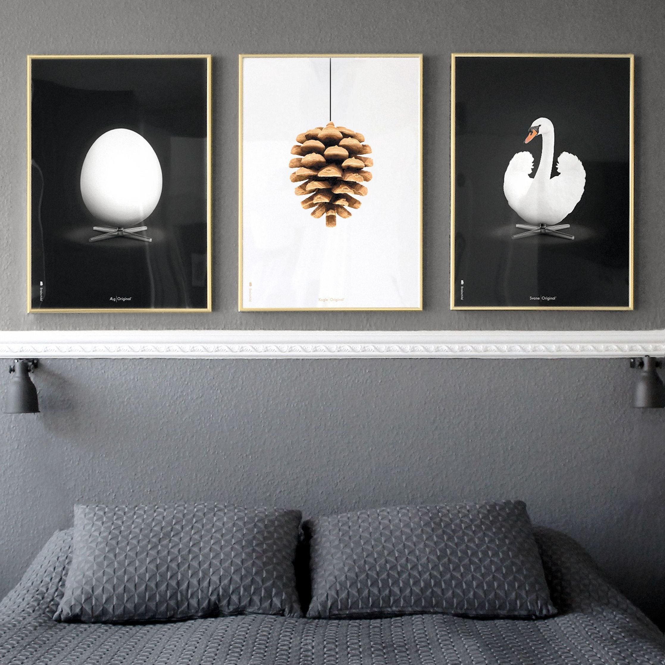 Brainchild Swan Classic Poster ohne Rahmen 70 X100 Cm, Weiß/Weißer Hintergrund