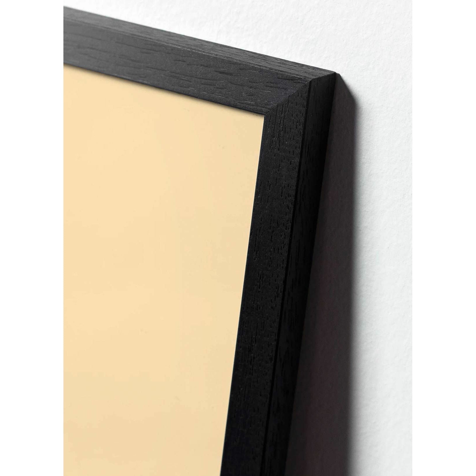brainchild Swan Classic Poster, frame in zwart gelakt hout 30x40 cm, lichtblauwe achtergrond