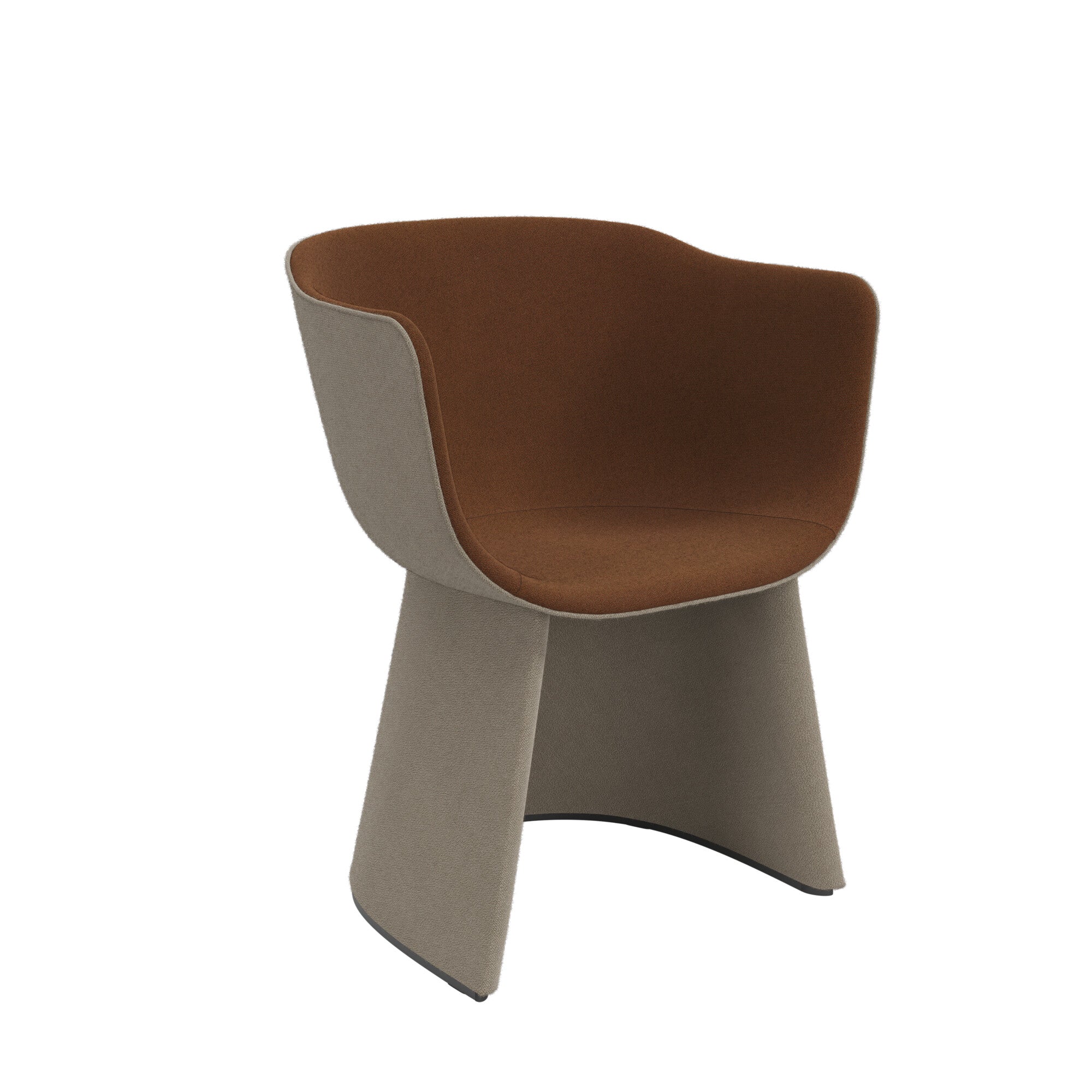 Fritz Hansen Monolit Cm220 Dining Chair, Chestnut/Beige.