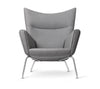 Carl Hansen Ch445 Wing Chair, Steel/Passion 6101