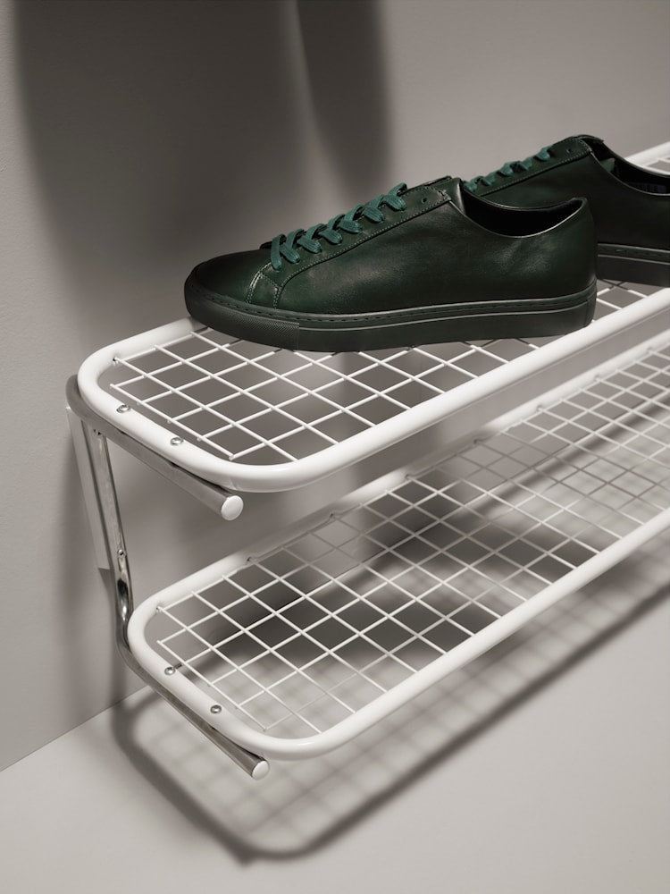 Essem Design Klassiek schoenenrek 100 cm, wit/chroom