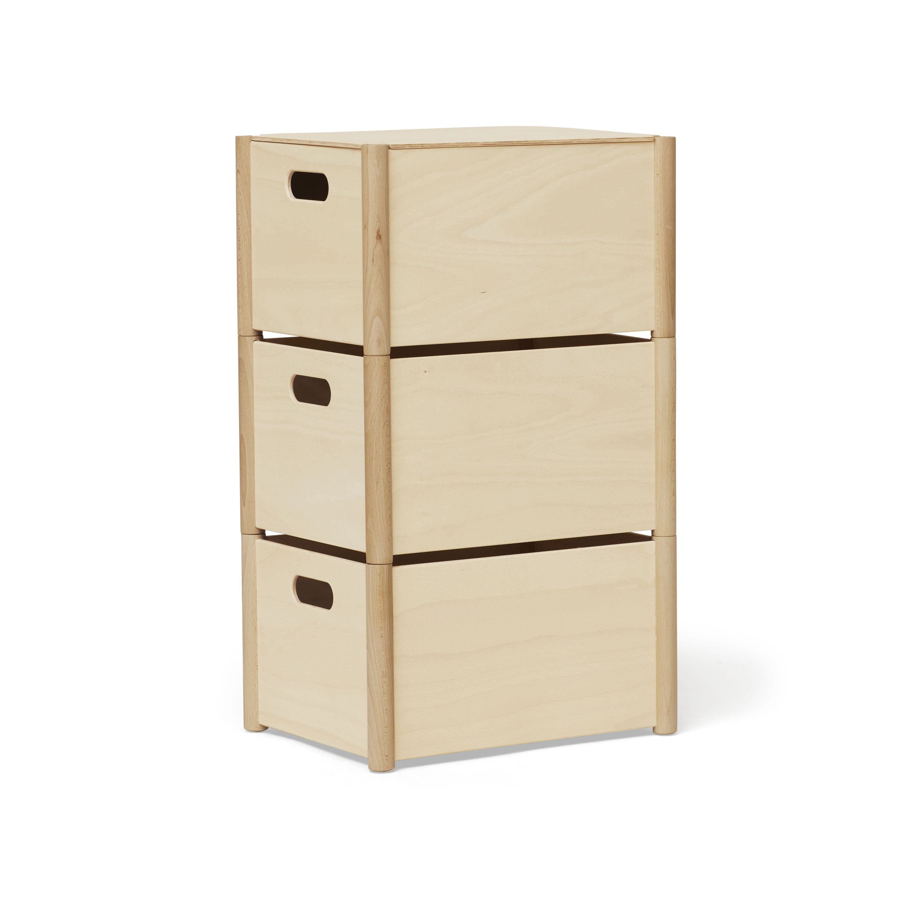 Form & Refine Pillar Storage Box Medium. Beech