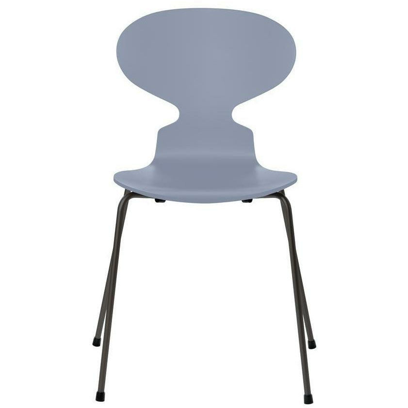 Fritz Hansen Ant Chair Lacquered Lavender Blue Bowl, Warm Graphite Base