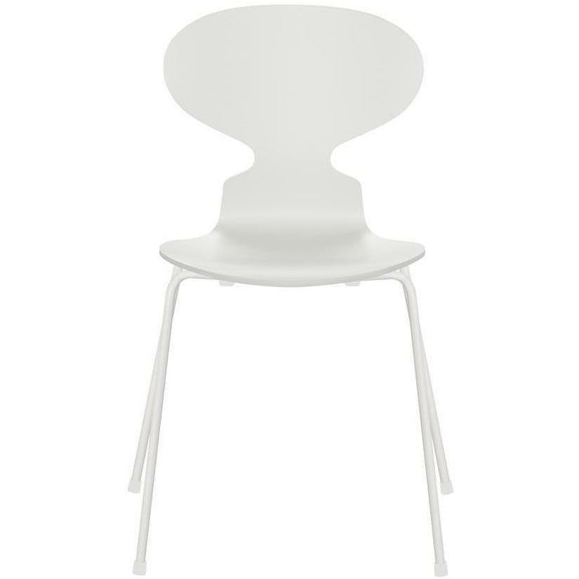 Fritz Hansen Ant Chair Lacquered White Shell, White Base