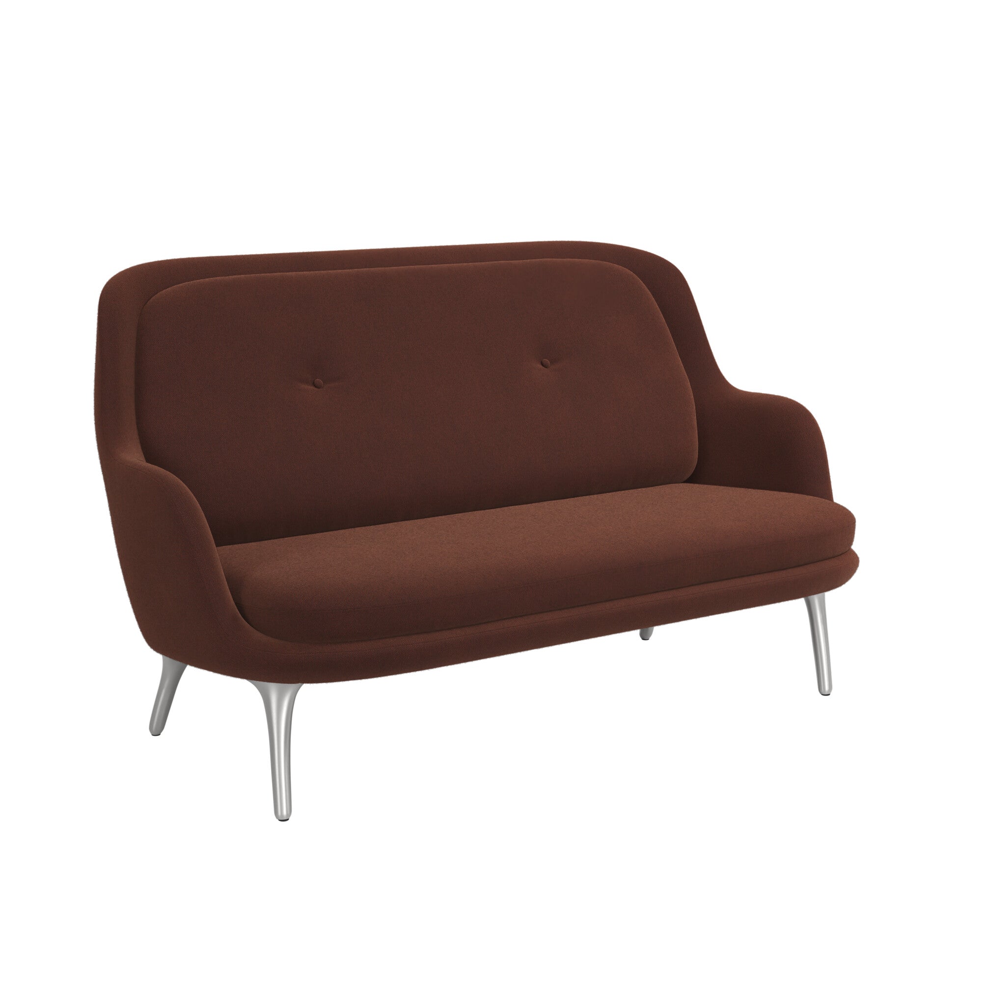 Fritz Hansen Fri Jh140 Mu 2 Seater Sofa, Dark Orange/Dark Orange