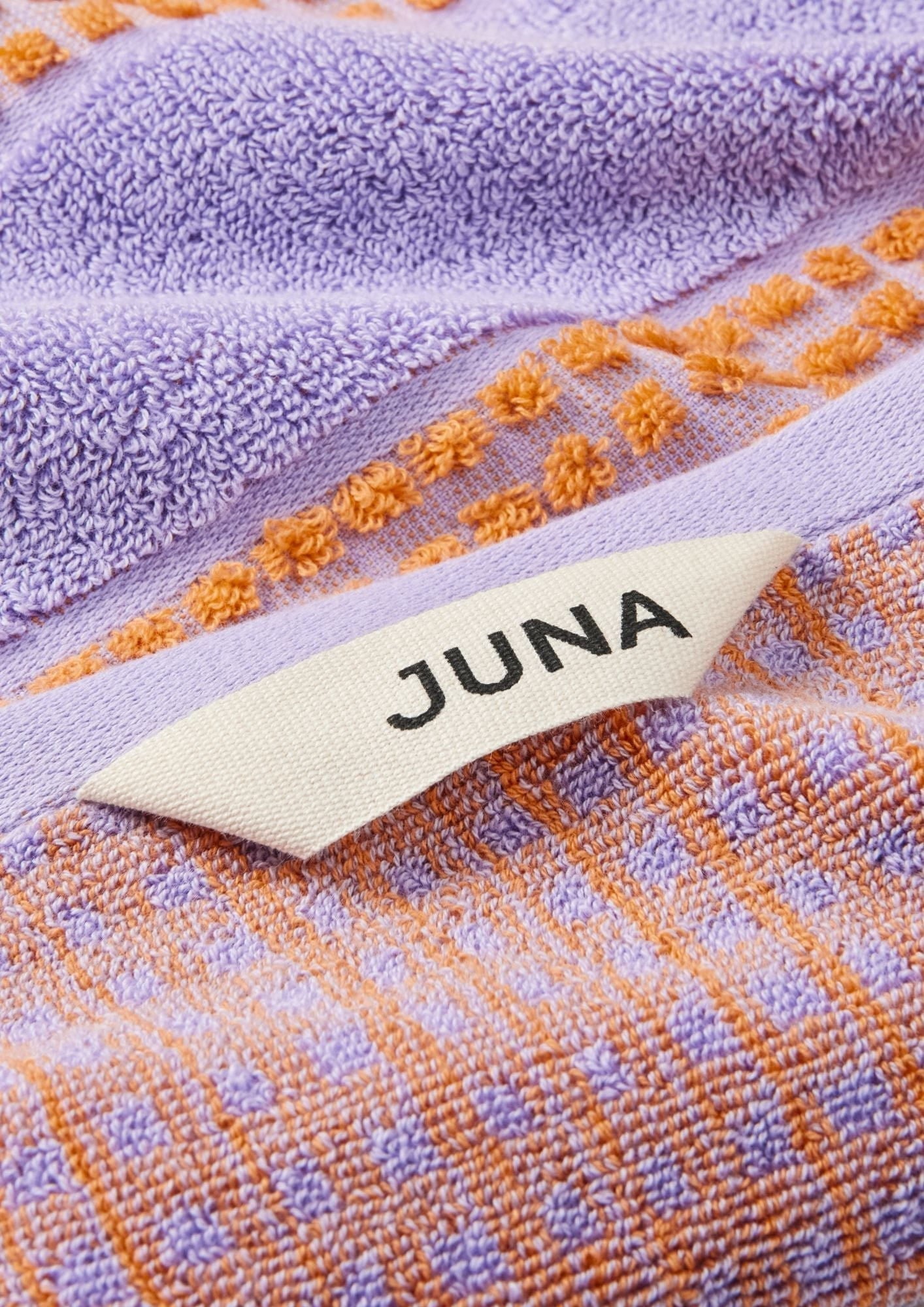 Juna Check Towel 50x100 Cm, Purple