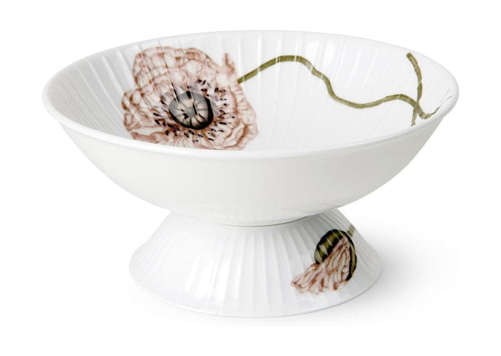 Kähler Hammershøi Poppy Bowl te voet Ø16 cm, wit met decoratie