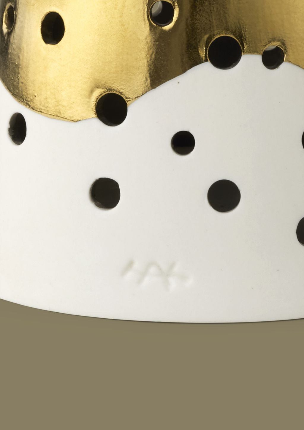 Kähler Nobili Tealight Holder High H25,5 cm, goud