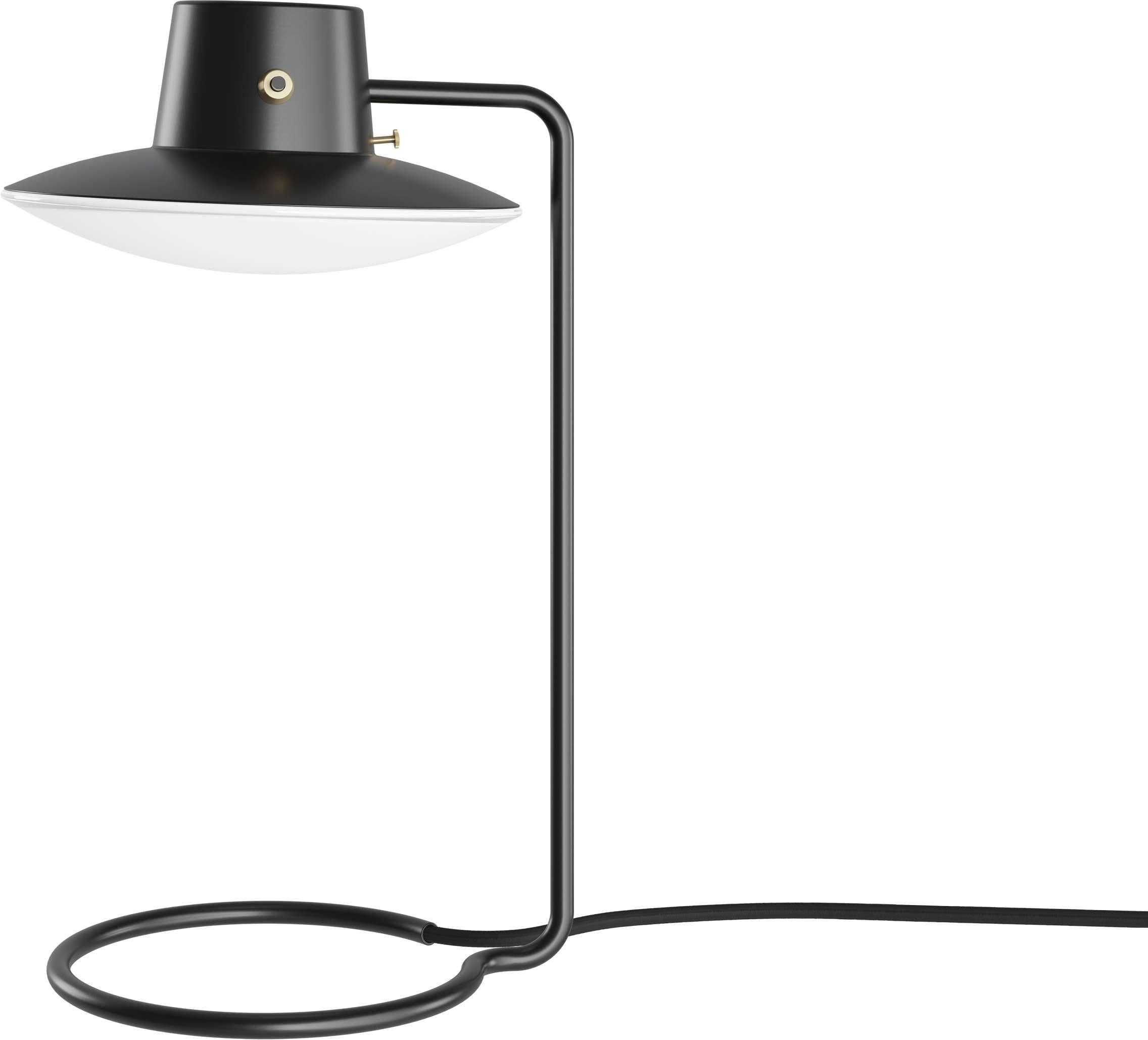 Louis Poulsen AJ Oxford tafellamp metaal zwart/opaalglas Ø 41 cm