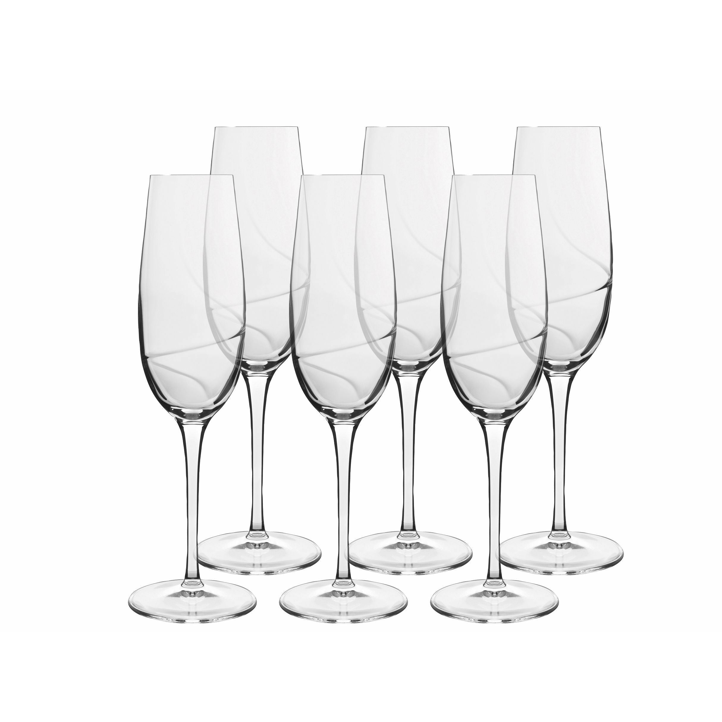 Luigi Bormioli Aero Champagne Glass, set van 6