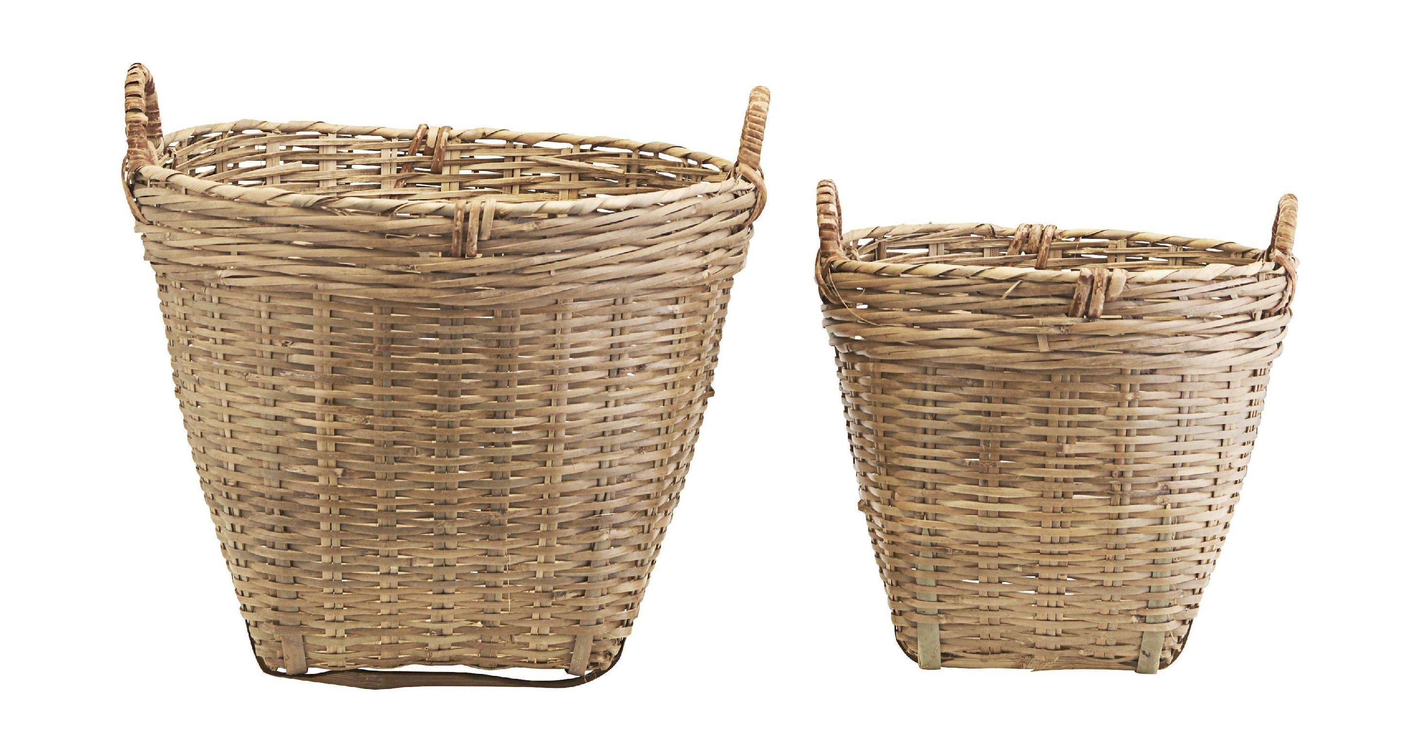 Meraki Tradition Storage Basket Made Of Bamboo Set Of 2, Lx Wx H 42x40x37 & øx H 30x26 Cm, 42x40x37 Cm