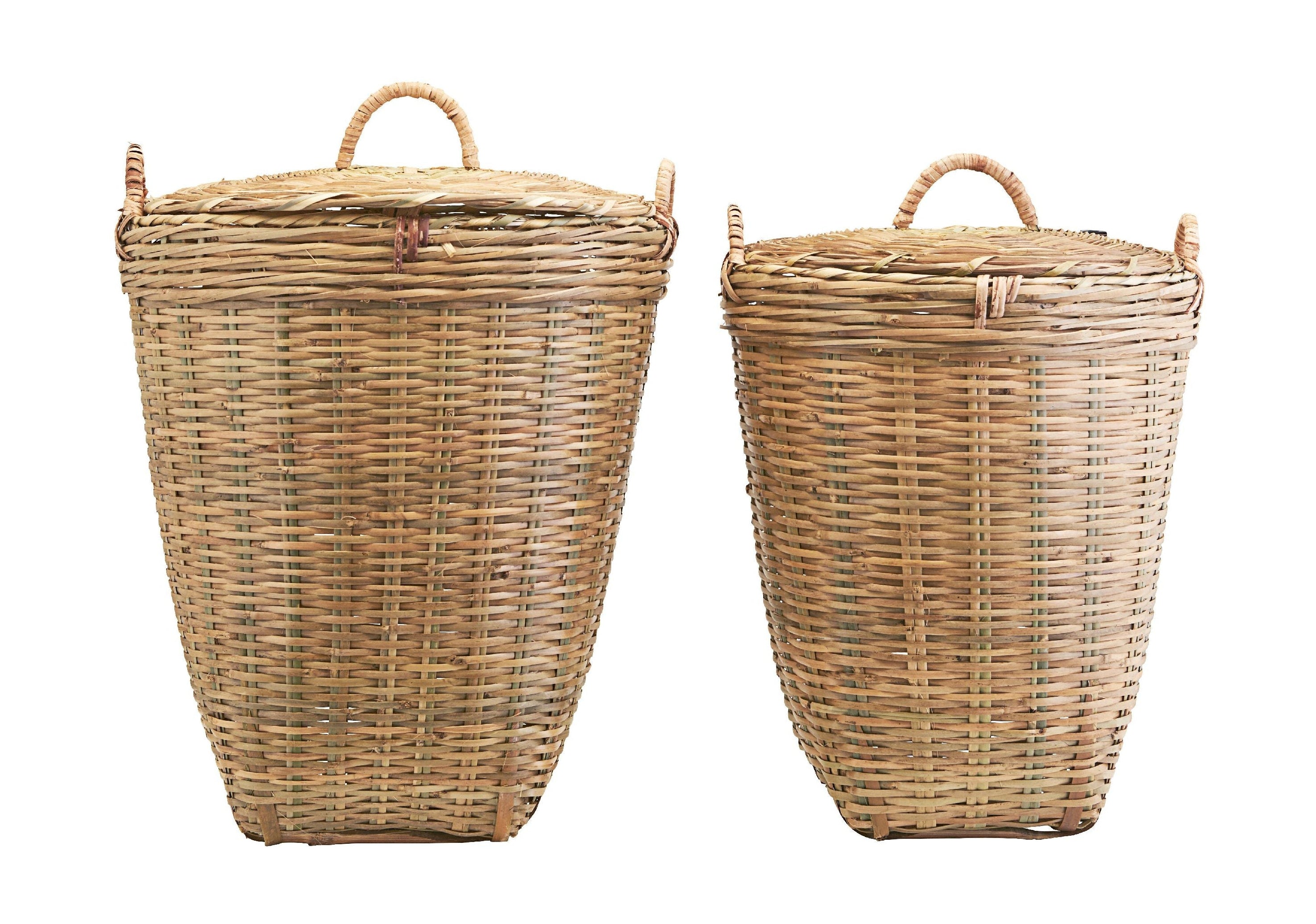 Meraki Tradition Storage Basket Made Of Bamboo Set Of 2, øx H: 45x58 & 40x48 Cm