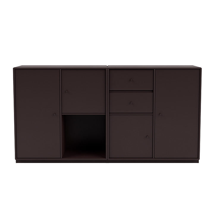 Montana -paar dressoir met 3 cm plint, balsamisch bruin