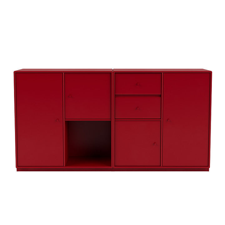 Montana -paar dressoir met 3 cm plint, rode biet rood