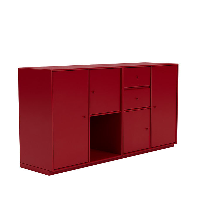 Montana Paar Sideboard mit 3 cm Sockel, Rote Beete rot