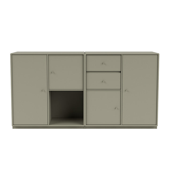 Montana -paar dressoir met 3 cm plint, venkelgroen