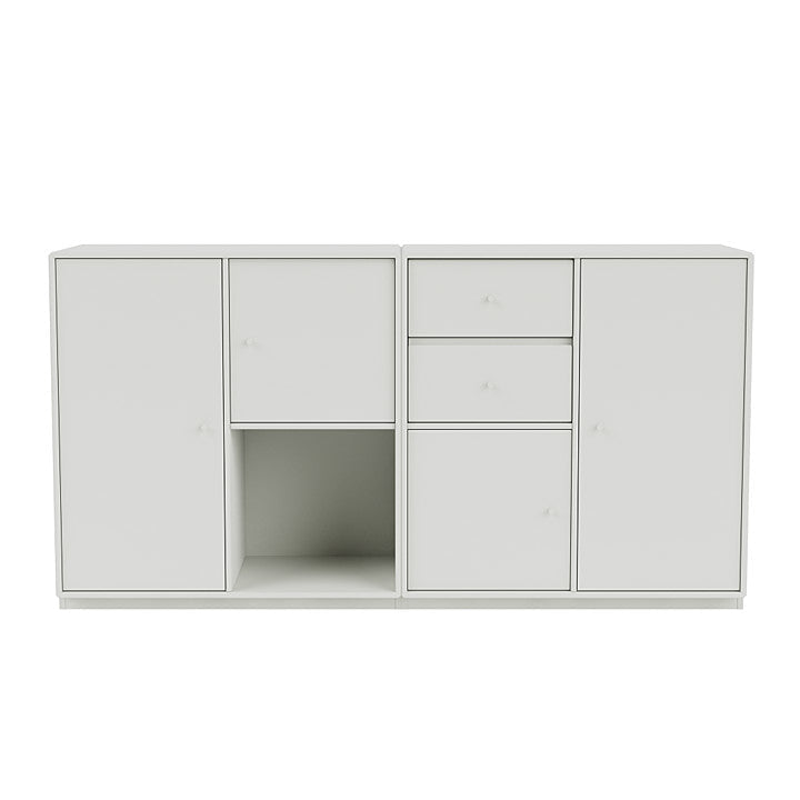 Montana -paar dressoir met 3 cm plint, Nordic White