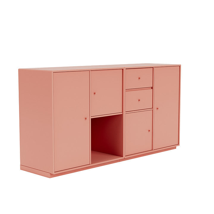 Montana -Paar -Sideboard mit 3 cm Sockel, Rhabarberrot