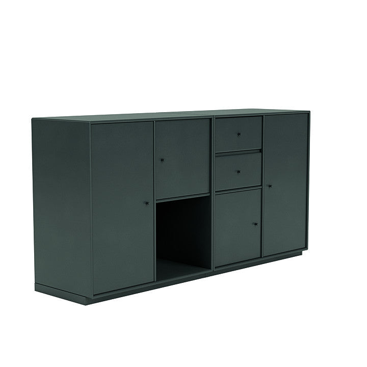 Montana paar dressoir met 3 cm plint, zwarte jade