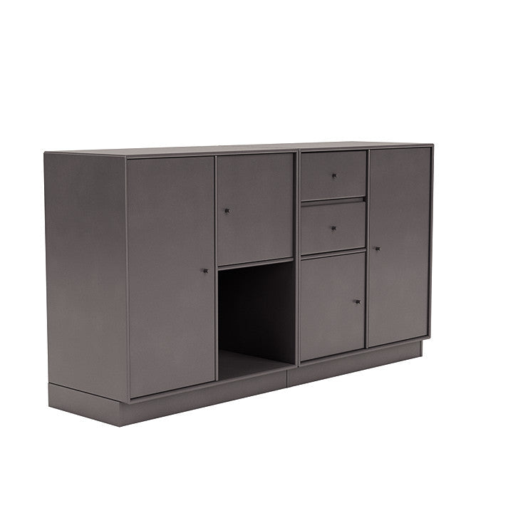 Montana paar dressoir met 7 cm plint, koffiebruin