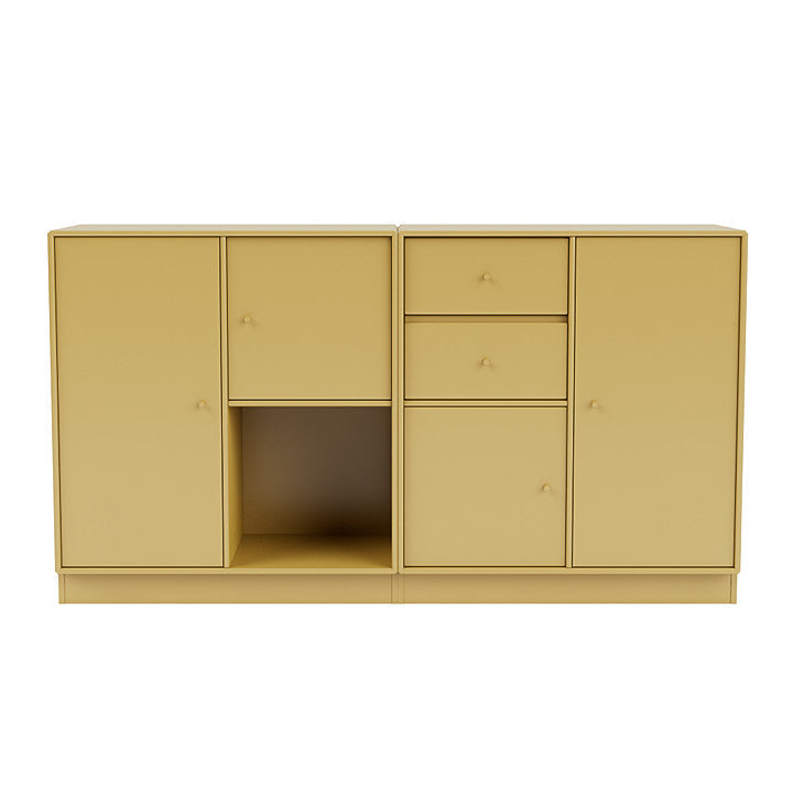 Montana paar dressoir met 7 cm plint, komijn geel