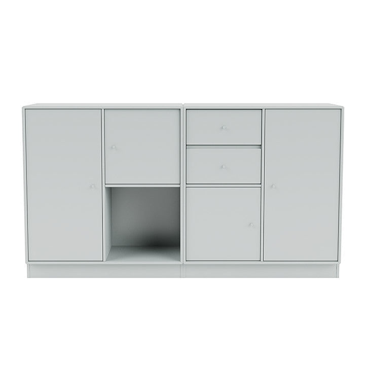 Montana -paar dressoir met 7 cm plint, oyster grijs