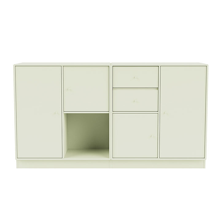 Montana -Paar -Sideboard mit 7 cm Sockel, Pomelo Grün