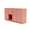 Montana -paar dressoir met 7 cm plint, rabarber rood