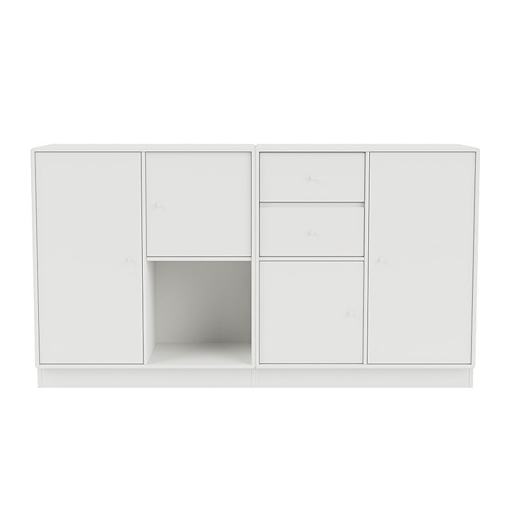 Montana -Paar Sideboard mit 7 cm Sockel, weiß