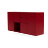 Montana -paar dressoir met ophangrail, rode biet rood