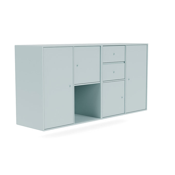 Montana -paar dressoir met ophangrail, Flint