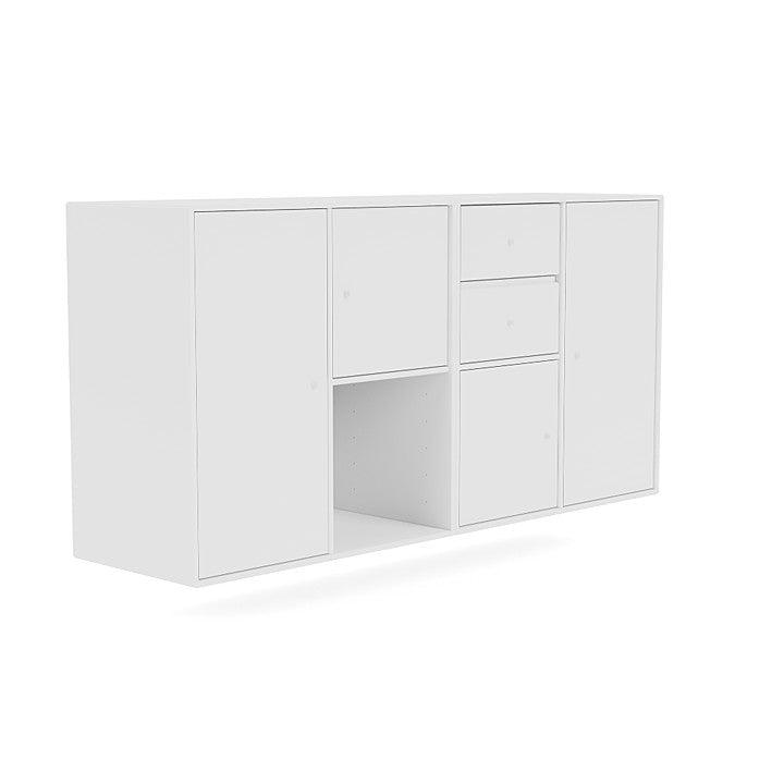 Montana paar dressoir met ophangrail, nieuw wit