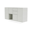 Montana -paar dressoir met ophangrail, Nordic White