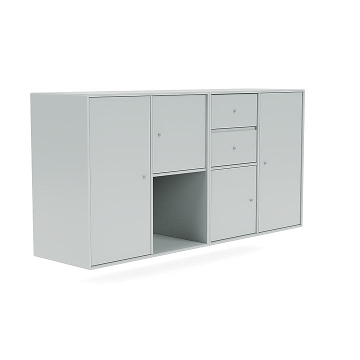 Montana paar dressoir met ophangrail, oester grijs