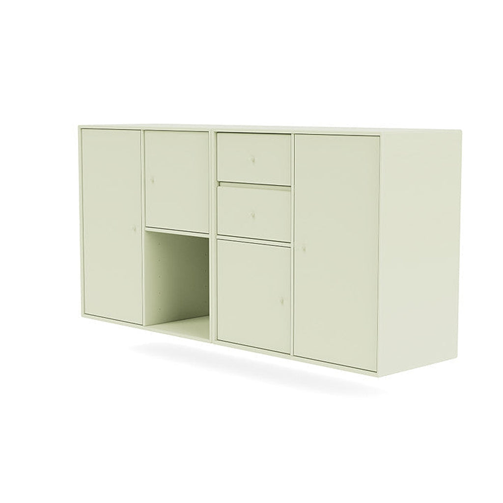 Montana paar dressoir met ophangrail, Pomelo Green