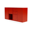 Montana paar dressoir met ophangrail, Rosehip Red