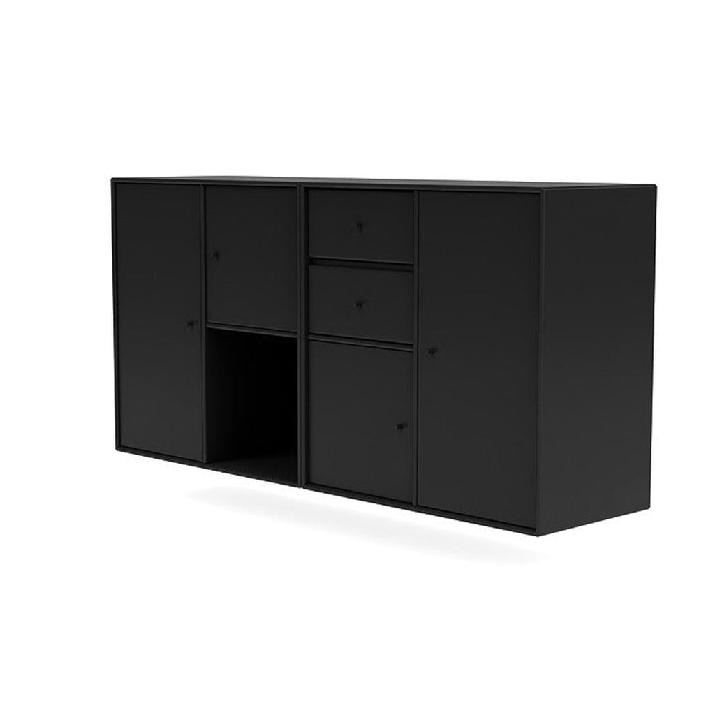 Montana -Paar Sideboard mit Aufhängungsschiene, schwarz