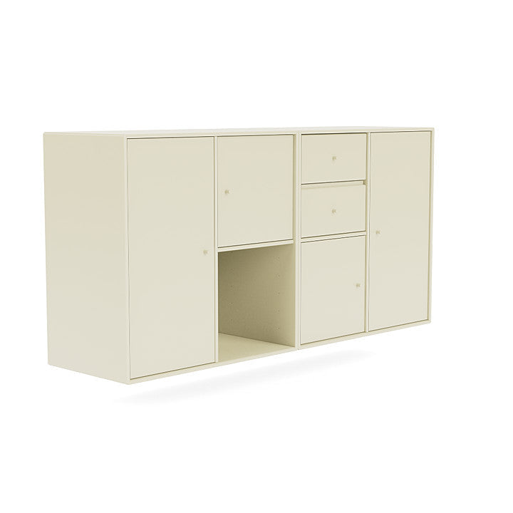 Montana paar dressoir met ophangrail, vanille wit