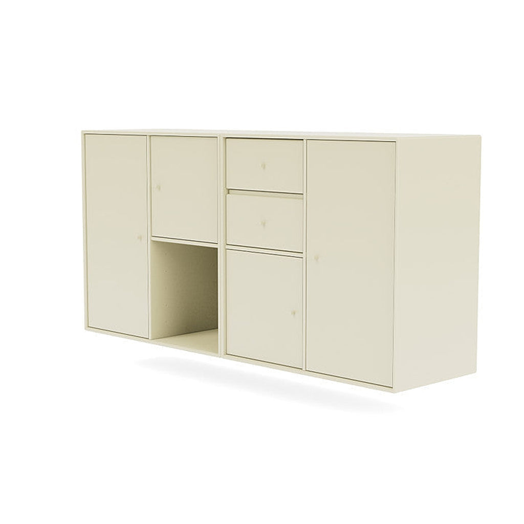 Montana paar dressoir met ophangrail, vanille wit