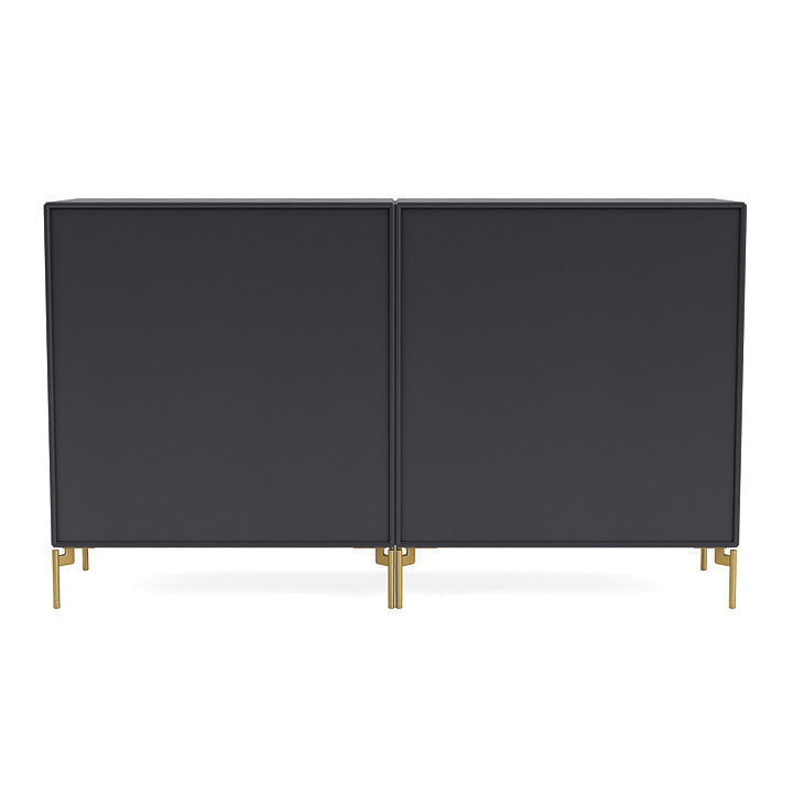 Montana Paar Sideboard mit Beinen, Anthrazit/Messing