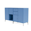 Montana Paar Sideboard mit Beinen, Azure Blue/Matt Chrom