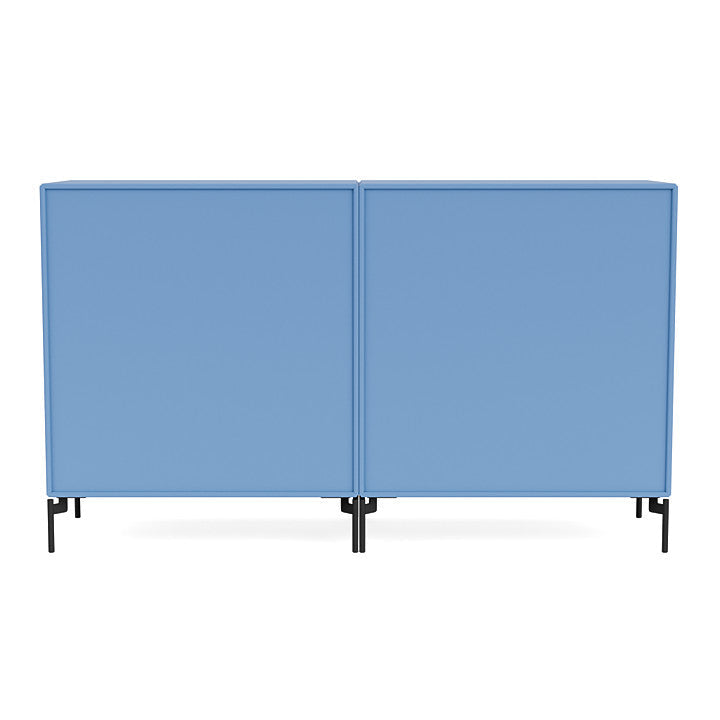 Montana Paar Sideboard mit Beinen, Azure Blau/Schwarz