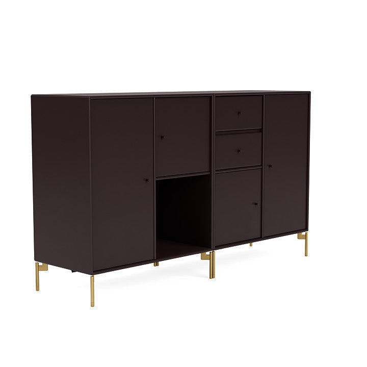 Montana -paar dressoir met benen, balsamico/messing