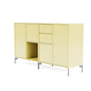 Montana Paar Sideboard mit Beinen, Camomile/Matt Chrom