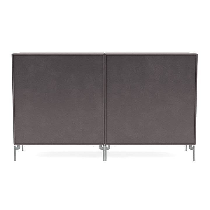 Montana Paar Sideboard mit Beinen, Kaffee/Matt Chrom