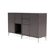 Montana paar dressoir met benen, koffie/mat chroom