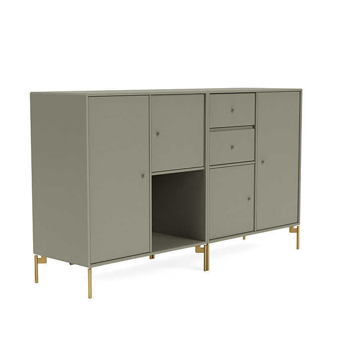 Montana -paar dressoir met benen, venkel/messing