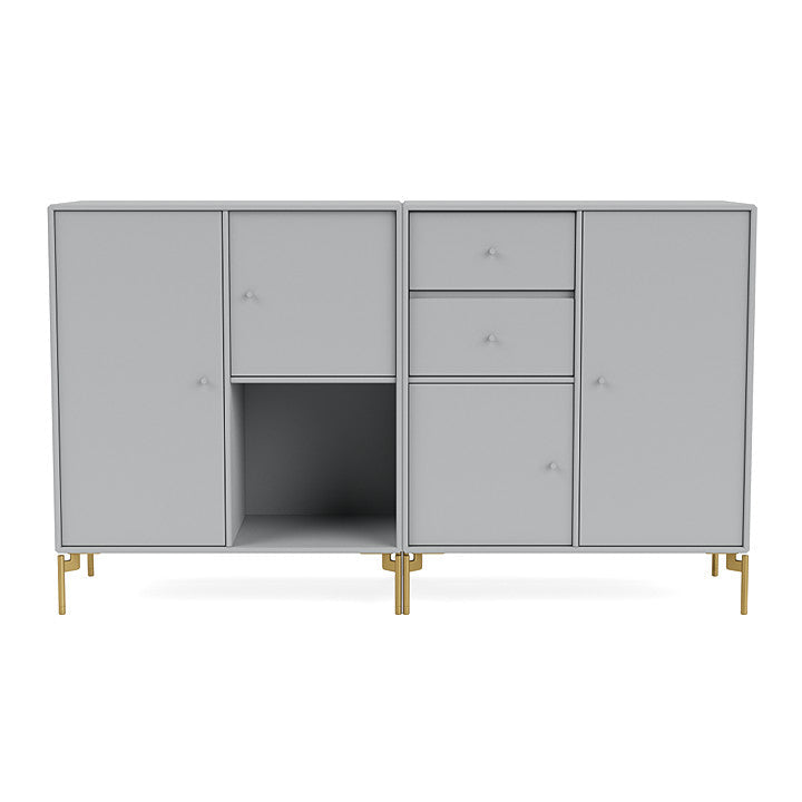 Montana Paar Sideboard mit Beinen, Fjord/Messing